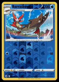 Pokemon Card - SWSH - Fusion Strike Barraskewda 083/264 Reverse Holo - NM - Image 1