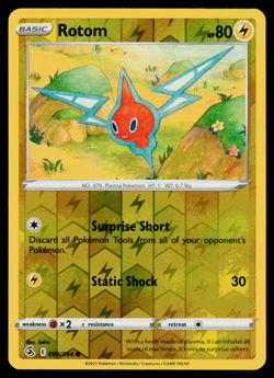 Pokemon Card - SWSH - Fusion Strike Rotom 094/264 Reverse Holo - NM - Image 1