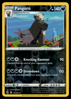 Pokemon Card - SWSH - Fusion Strike Pangoro 174/264 Reverse Holo - NM - Image 1