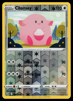 Pokemon Card - SWSH - Fusion Strike Chansey 202/264 Reverse Holo - NM - Image 1