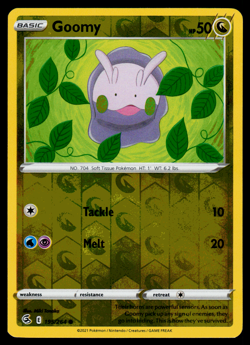 Pokemon Card - SWSH - Fusion Strike Goomy 195/264 Reverse Holo - NM - Image 1