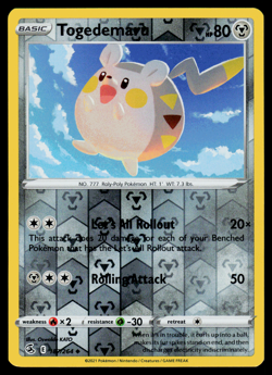 Pokemon Card - SWSH - Fusion Strike Togedemaru 187/264 Reverse Holo - NM - Image 1