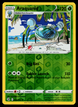 Pokemon Card - SWSH - Fusion Strike Araquanid 020/264 Reverse Holo - NM - Image 1
