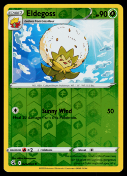 Pokemon Card - SWSH - Fusion Strike Eldegoss 025/264 Reverse Holo - NM - Image 1
