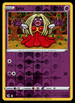 Pokemon Card - SWSH - Fusion Strike Jynx 112/264 Reverse Holo - NM - Image 1