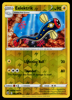 Pokemon Card - SWSH - Fusion Strike Elektrik 096/264 Reverse Holo - NM - Image 1