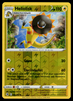 Pokemon Card - SWSH - Fusion Strike Heliolisk 099/264 Reverse Holo - NM - Image 1