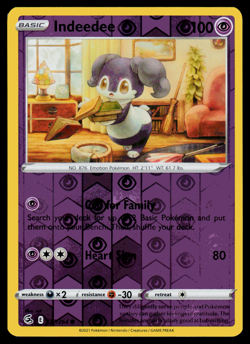 Pokemon Card - SWSH - Fusion Strike Indeedee 127/264 Reverse Holo - NM - Image 1