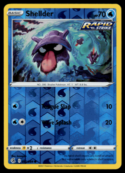Pokemon Card - SWSH - Fusion Strike Shelder 050/264 Reverse Holo - NM - Image 1