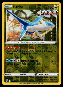 Pokemon Card - SWSH - Fusion Strike Latios 194/264 Reverse Holo - NM - Image 1