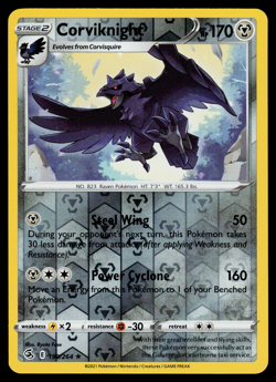 Pokemon Card - SWSH - Fusion Strike Corviknight 190/264 Reverse Holo - NM - Image 1