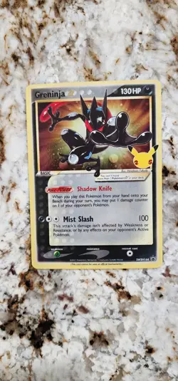Pokemon Card TCG - Greninja Gold Star SWSH144 Black Star Promo Celebrations - Image 1