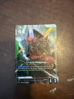 Char's Gelgoog GD01-023 LR+ Alternative Art Newtype Rising Gundam Card Game - Image 1