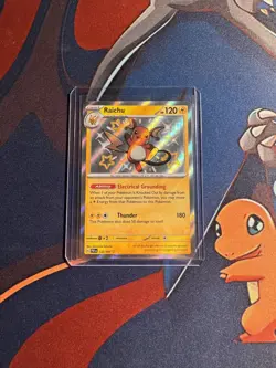 Pokemon TCG Raichu Card Paldean Fates 132/091 Baby Shiny - Image 1