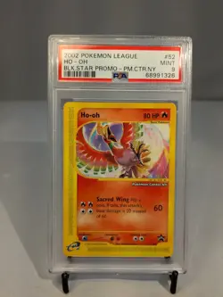 2002 Ho-Oh Pokemon Center New York Black Star Promo Pokemon Card PSA 9 - Image 1