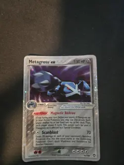 Pokemon TCG Metagross EX Damaged Holo Card 95/108 Power Keepers - Image 1