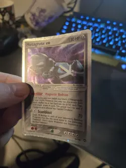 Pokemon TCG Metagross EX Damaged Holo Card 95/108 Power Keepers - Image 3