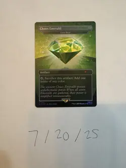 Magic The Gathering Sonic Secret Lair Chaos Emerald Lotus Petal- Green 7031 - Image 1