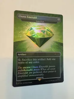Magic The Gathering Sonic Secret Lair Chaos Emerald Lotus Petal- Green 7031 - Image 2