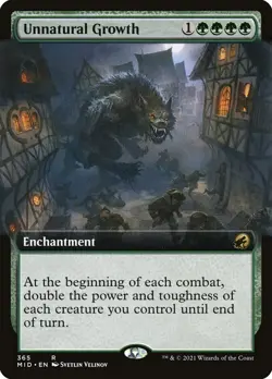 MTG Magic the Gathering Unnatural Growth (365/553) Innistrad Midnight Hunt LP - Image 1