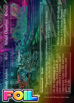 x1 Unholy Annex // Ritual Chamber DSK Duskmourn MTG 339 FOIL RARE BORDERLESS 1x - Image 1