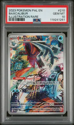 2023 POKEMON PAL EN-PALDEA EVOLVED ILLUSTRATION RARE #210 BAXCALIBUR PSA 10 - Image 1