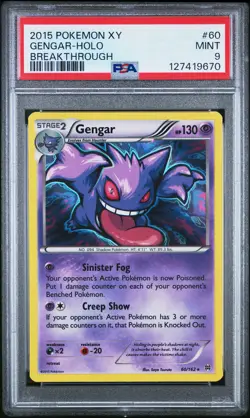 2015 POKEMON XY BREAKTHROUGH #60 GENGAR-HOLO PSA 9 - Image 1