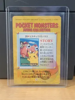Vintage Pikachu Pokemon Carddass Anime Collection No.28 Bandai - Image 2