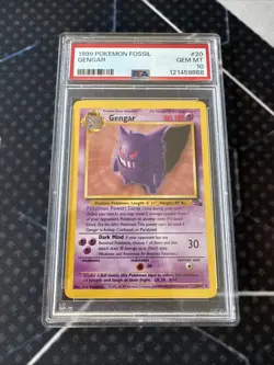 Pokemon Gengar Fossil Unlimited NON Holo Rare #20 PSA 10 Gem Mint - Image 1