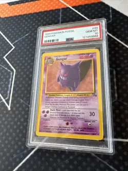 Pokemon Gengar Fossil Unlimited NON Holo Rare #20 PSA 10 Gem Mint - Image 5