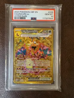 2023 POKEMON OBF EN-OBSIDIAN FLAMES HYPER RARE #228 CHARIZARD EX PSA 10 - Image 1