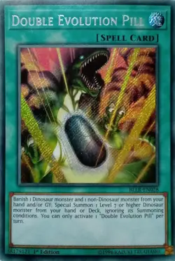 BLLR-EN028 DOUBLE EVOLUTION PILL SECRET RARE 1ST EDITION YuGiOh CARD - Image 1
