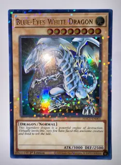 YuGiOh BLUE-EYES WHITE DRAGON | HAC1 - ULTRA PARALLEL RARE - 1ST EDITION - Image 1