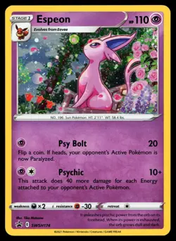 Espeon SWSH174 Sword & Shield Promo Holo Pokemon Card - Image 1