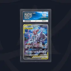 MEWTWO & MEW GX 098/094 JAPANESE MIRACLE TWINS ACE 10 POKEMON CARD PERFECT SUBS - Image 1