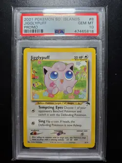 Pokemon TCG PSA 10 Jigglypuff 8/18 2001 Southern Islands Promo Card - Image 1