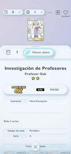 Pokemon Cards TCG Pocket Profesor Oak Spain - Image 2