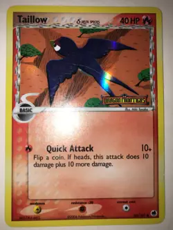 Taillow 66/101 EX Dragon Frontiers Reverse Holo 2006 Vintage Pokemon TCG Card - Image 1