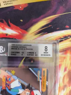 Pokemon Card Japanese Carddass Vending Anime BGS Beckett 8 Pikachu Ash Movie 20 - Image 4