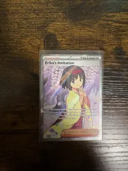 Pokemon TCG Erika's Invitation Scarlet & Violet Holo Ultra Rare Card 196/165 - Image 1