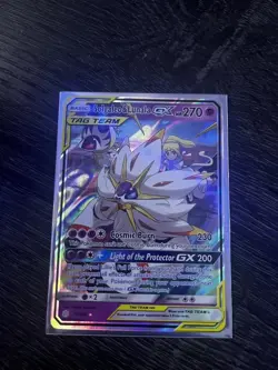 Solgaleo & Lunala GX 75/236 Sm-Cosmic Eclipse Holo Card Near Mint Condition - Image 1