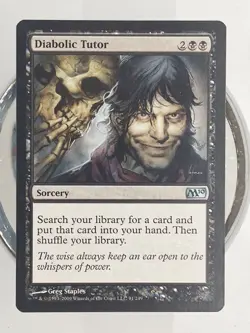 Diabolic Tutor #91 (LP) Magic 2010 M10 Small Seller Fast Free Shipping! - Image 1