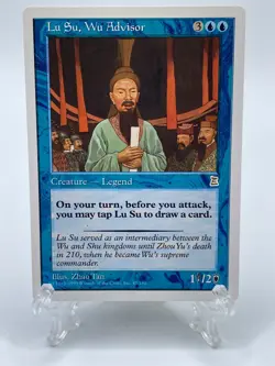 MTG Magic the Gathering RARE Portal Three Kingdoms Lu Su Wu Advisor NM/NP - Image 1