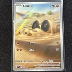 Pokemon TCG Sandile Scarlet & Violet Base Set 216/198 Holo Illustration Rare NM - Image 1