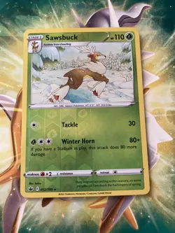 Pokemon TCG Sawsbuck Chilling Reign 012/198 Reverse Holo Rare-NM - Image 1