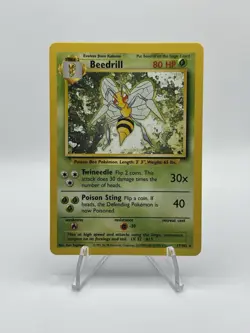 Pokemon 1999 Shadow Base Set Beedrill(Pokemon Trading Card17/102) - Image 1