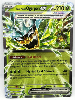 Teal Mask Ogerpon ex - 025/167 Pokemon TCG Twilight Masquerade Double Rare Card - Image 1