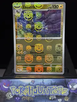 Pokemon Card Zebstrika 032/086 White Flare Masterball Reverse Holo Near Mint - Image 1