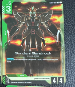 GD01-028 Gundam Sandrock Gundam Card Game TCG GCG Newtype Rising - Image 1