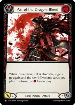Flesh and Blood FAB Art of the Dragon: Blood NM 1st EditionRainbow Foil - Image 1